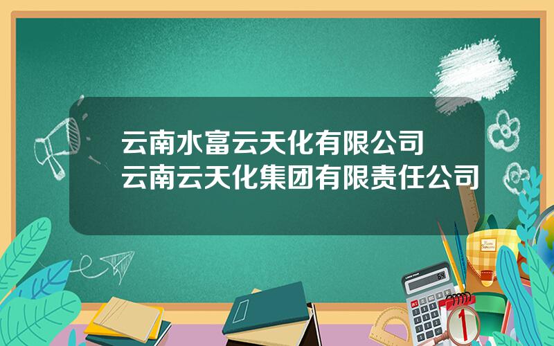 云南水富云天化有限公司 云南云天化集团有限责任公司